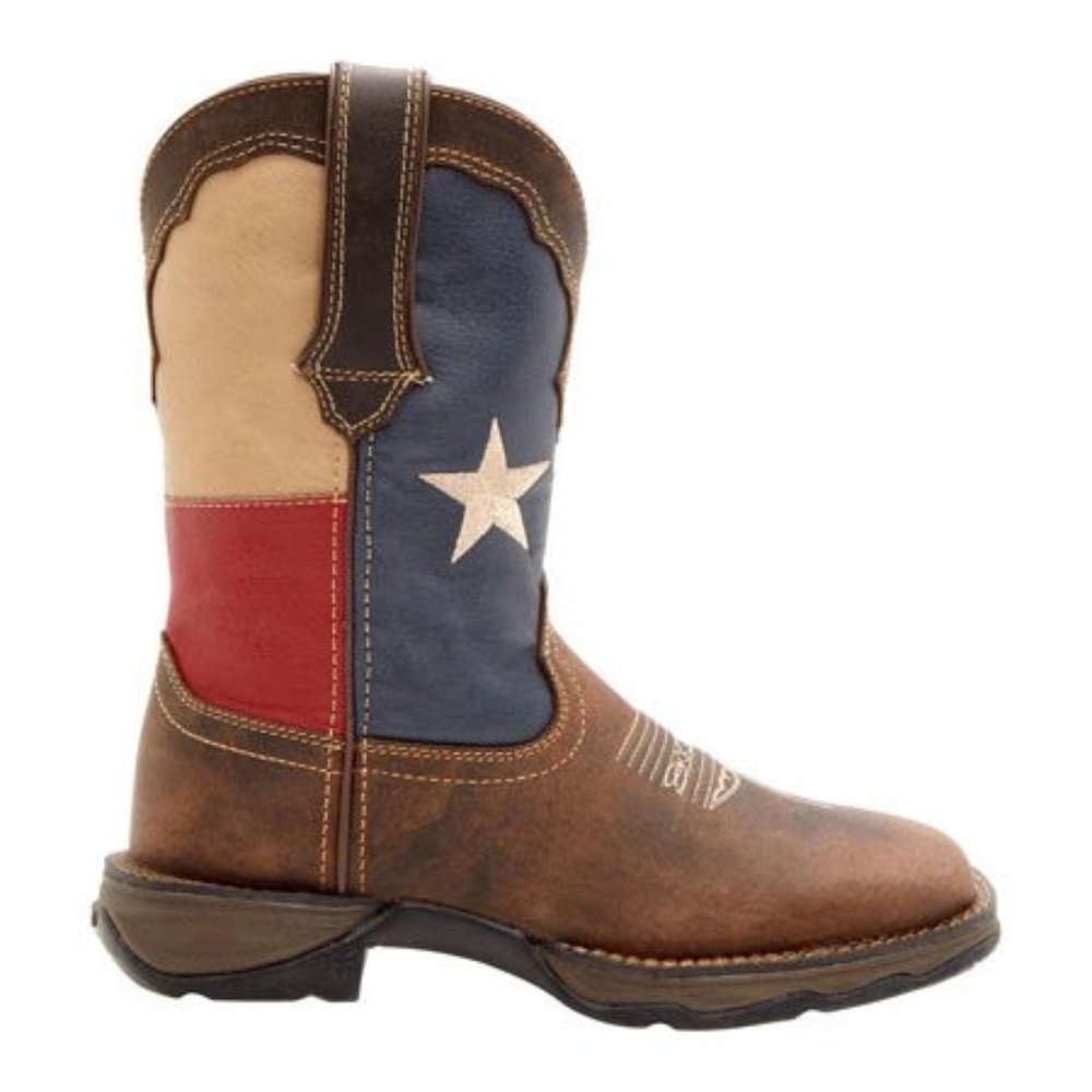 Durango Texas Flag Square Toe Western Boots Size 8